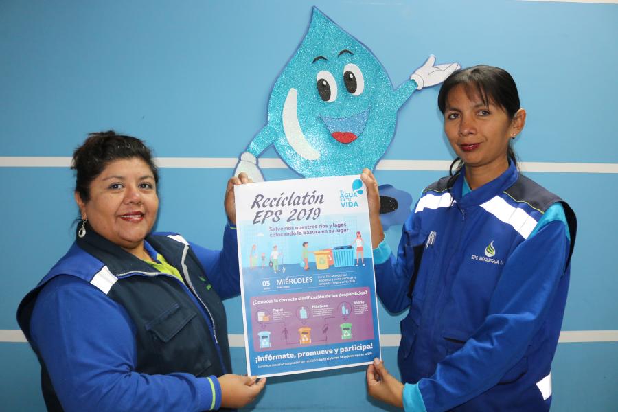 EPS Moquegua lanza iniciativa reciclatón eps 2019 en el día mundial del ambiente
